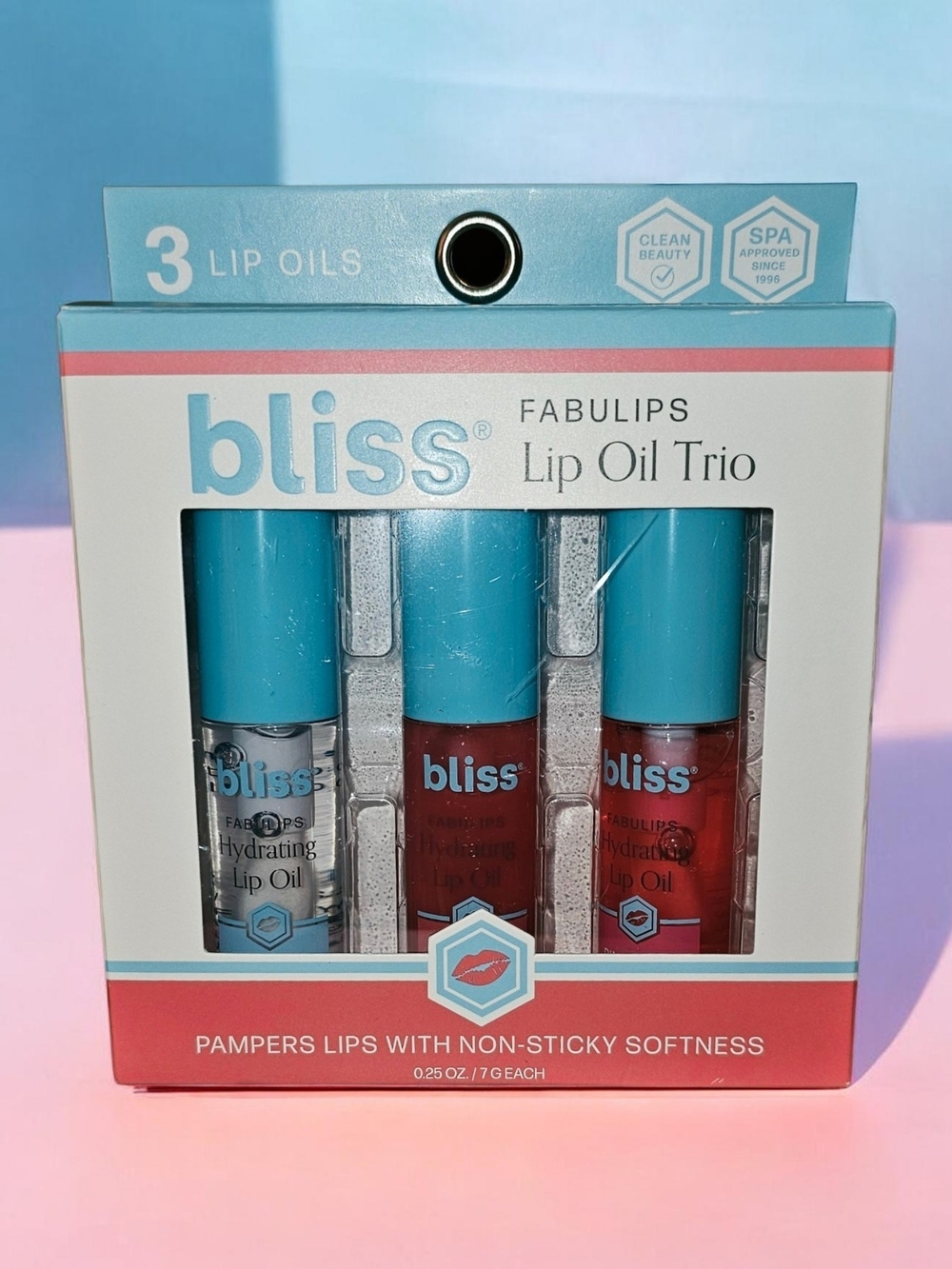 Bliss Fabulips Lip Oil Trio - NIB
